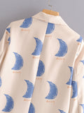 Women's Suits Graffiti Printing Loose Suit Jacket Women's Casual Suit