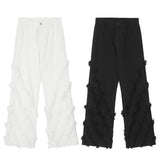 Men Jeans Straight Jeans Men's and Women's Hip Hop Loose Wide Leg Pants Trousers
