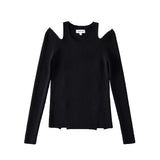 Women Sweater Knitwear Sexy Backless Solid Color Sweater Women's Autumn and Winter Tight Bottoming Shirt Sweater