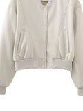 Women Jacket Flight Jacket Baseball Uniform Coat Autumn Loose Casual Jacket