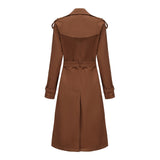 Women Trench Coat Long-Sleeved Lapel Coat
