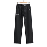 Women Sweatpants Autumn and Winter Embroidery Drawstring Cargo Suit Pants Pocket Casual Pants