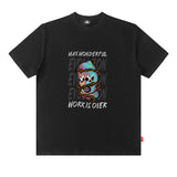 Men T Shirt Hip Hop Smiley Printed Casual Short Sleeve T-shirt