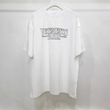 Vetements T Shirts Vtm Werther Cute Washed Loose Short Sleeve Men and Women