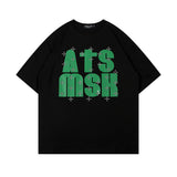 Men T Shirt Summer Letter Necklace Short Sleeve T-shirt