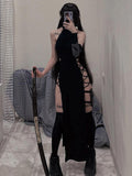 Women Dresses Knitted Turtleneck Sleeveless