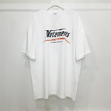 Vetements T Shirts VTM Werther Cute Cement Gray Letter OS Loose Short Sleeve T-shirt
