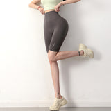 Women Yoga Sports Shorts Fitness Pants Women Stretch Skinny Hip Raise Fifth Pants Training Shorts