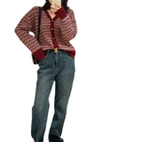 Women Knitwear Autumn and Winter V-neck Sweater Loose Knitted Cardigan
