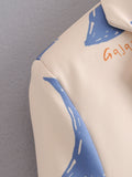 Women's Suits Graffiti Printing Loose Suit Jacket Women's Casual Suit