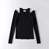 Women Sweater Knitwear Sexy Backless Solid Color Sweater Women's Autumn and Winter Tight Bottoming Shirt Sweater