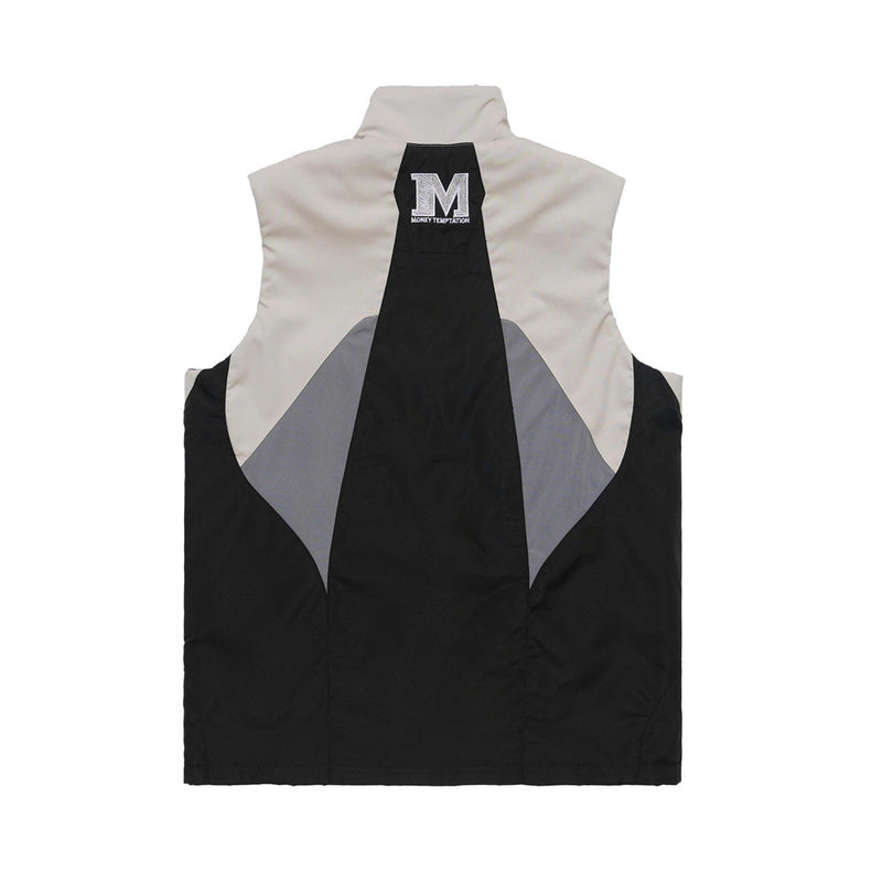 Men Vest Us Casual Cotton-Padded Jacket Vest Stand-up Collar Waistcoat Vest
