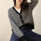 Women Knitwear Autumn and Winter V-neck Sweater Loose Knitted Cardigan
