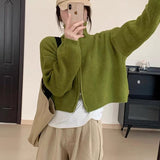 Women Knitted Cardigan Autumn and Winter Zipper Knitted Cardigan Stand Collar Sweater