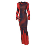Women Dresses Spring Slim-Fitting Long Sleeve Narrow Dress