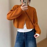 Women Knitted Cardigan Autumn and Winter Zipper Knitted Cardigan Stand Collar Sweater