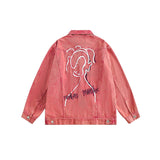 Unisex Jacket Vintage Denim Jacket Loose Jacket