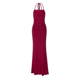 Women Dresses Sexy Cutout Backless Slim Fit Dress
