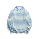 Unisex Sweater Winter Lapel Gradient Sweater