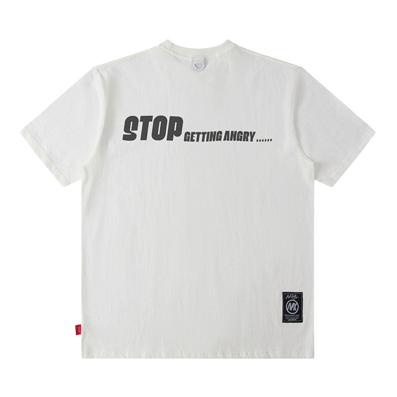 Men T Shirt Smiley Printed Oversize Half Sleeve T-shirt
