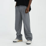 Men Sweatpants Casual Suit Pants Loose and Simple Solid Color Straight-Leg Pants Trousers