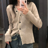 Women Knitwear Autumn and Winter Tassel V-neck Sweater Slim-Fit Knitted Cardigan