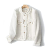 Women Jacket round Neck Loose Breasted Coat