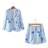 Women Suits Casual Suit Shorts Autumn Ol Large Lapel Two Pieces