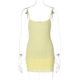 Women Dresses Spring Backless Wave Sling Dress