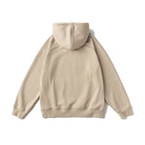 Unisex Winter Cotton Coat Nanxia Qiaozhuang 2023 Winter New Solid Color Chest Letter Embroidered Hoodie Vintage Fleece-Lined Top