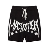 Men Shorts Retro Alphabet Jacquard Knitted Sports Shorts