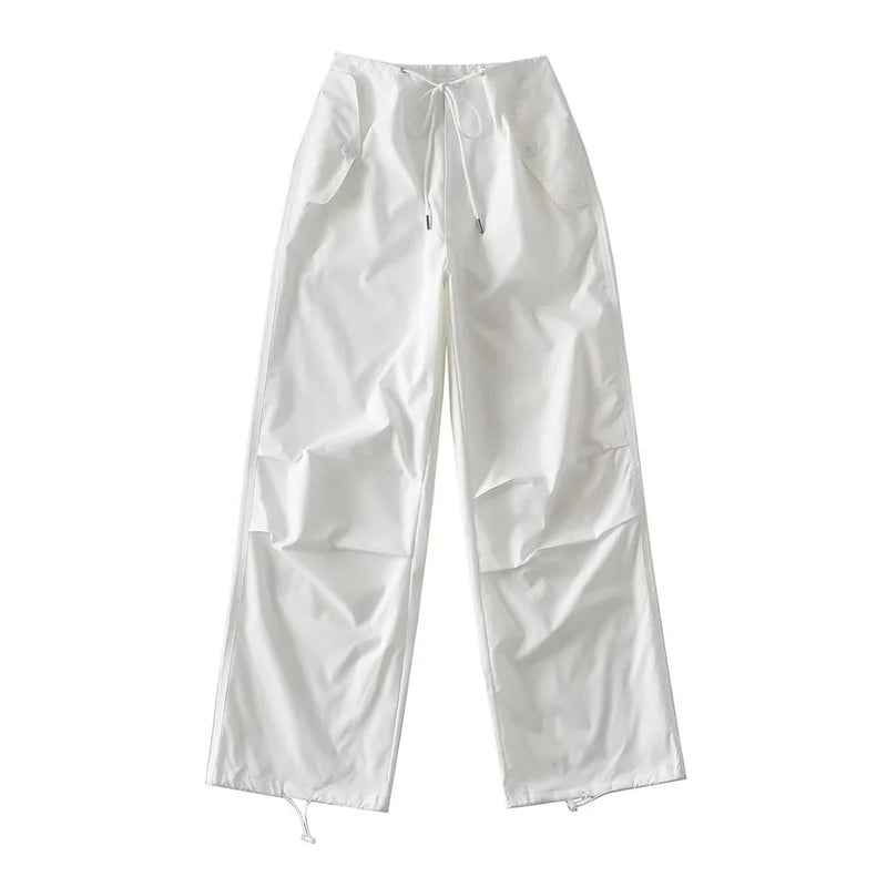 Women Sweatpants Loose Cargo Pants Ankle-Tied Casual Trousers