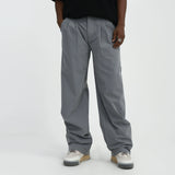 Men Sweatpants Casual Suit Pants Loose and Simple Solid Color Straight-Leg Pants Trousers