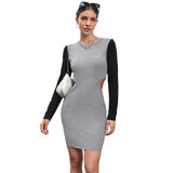 Women Dress Knitted Hollow Sheath Skirt