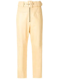 Women Sweatpants PU Leather Suit Pants Straight-Leg Trousers