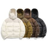 Unisex Coat Winter Removable Cap Waterproof down Jacket