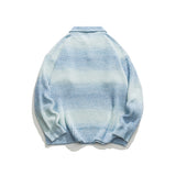 Unisex Sweater Winter Lapel Gradient Sweater