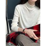 Women T Shirt Autumn and Winter Stand Collar Pullover Knitwear
