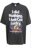 Vetements T Shirts Vtm Werther Cute Washed Loose Short Sleeve Men and Women