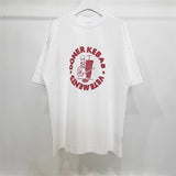 Vetements T Shirts Vtm Werther Cute Washed Loose Short Sleeve Men and Women
