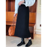 Women Skirt Autumn and Winter Hip Skirt Split Skirt