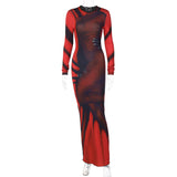 Women Dresses Spring Slim-Fitting Long Sleeve Narrow Dress