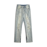 Men Jeans Ripped Jeans Men Baggy Straight Trousers