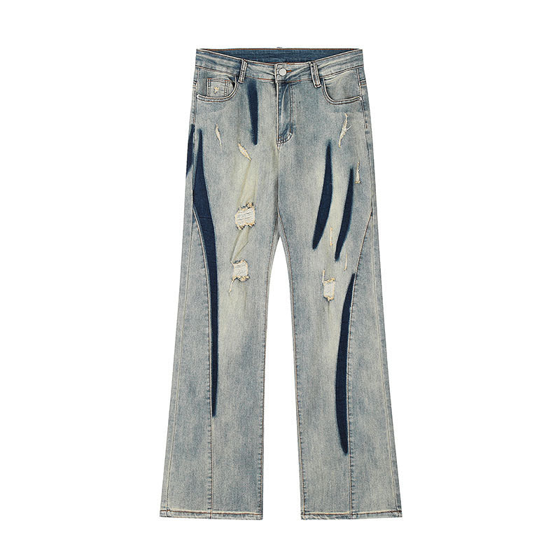Men Jeans Straight Jeans Loose Casual Trousers
