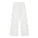 Men Jeans Straight Jeans Men's and Women's Hip Hop Loose Wide Leg Pants Trousers