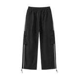 Men Sweatpants Casual Pants Men's Mechanical Style Drawstring Ankle-Tied Sports Trousers