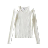 Women Sweater Knitwear Sexy Backless Solid Color Sweater Women's Autumn and Winter Tight Bottoming Shirt Sweater