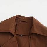 Women Trench Coat Long-Sleeved Lapel Coat