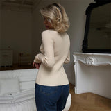 Ladies Leisure Knitwear V-neck Long-Sleeve Knitwear