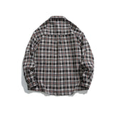 Unisex Jacket Autumn Thick Checks Shirt